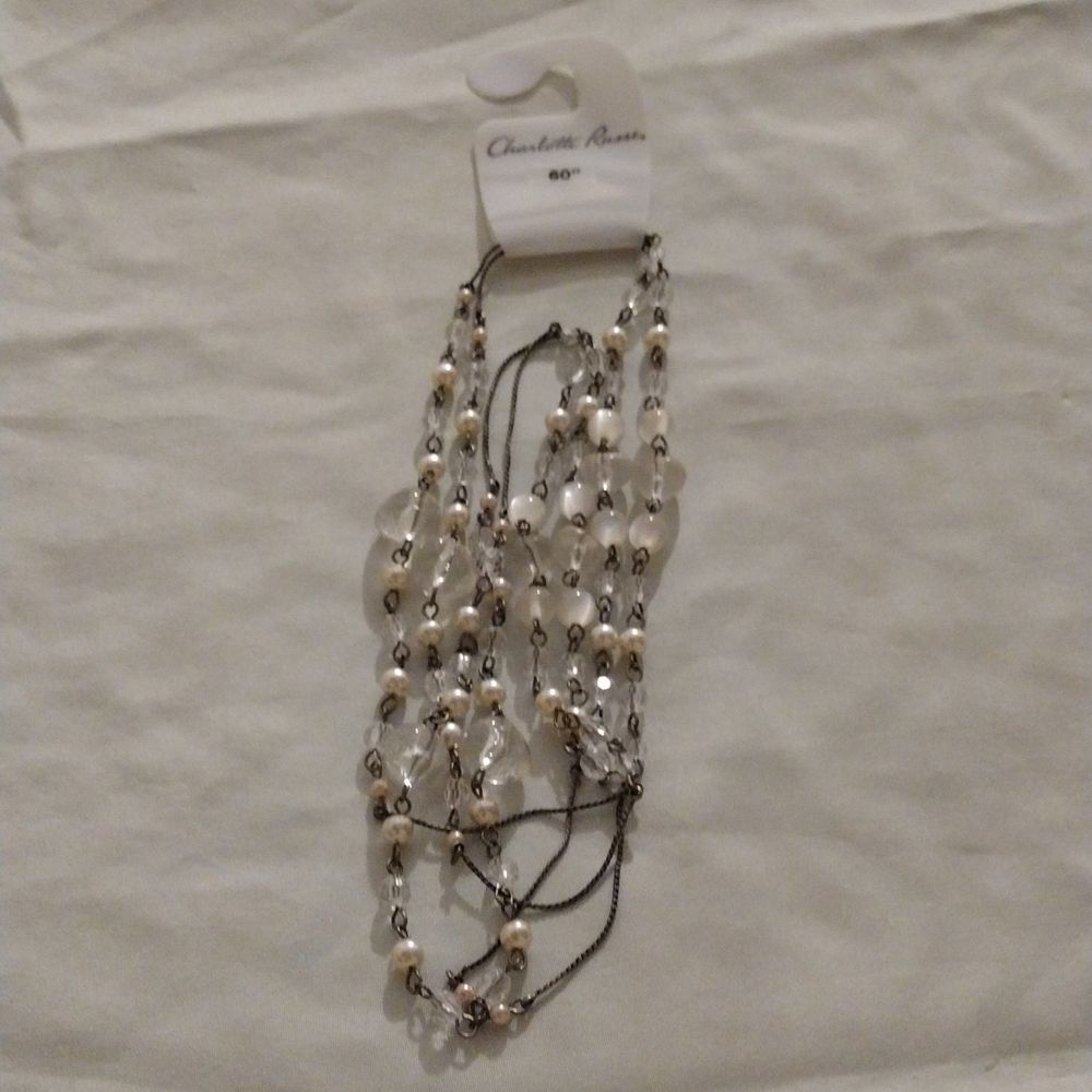 Charlotte Russe 60" single strand fashion jewelry necklace